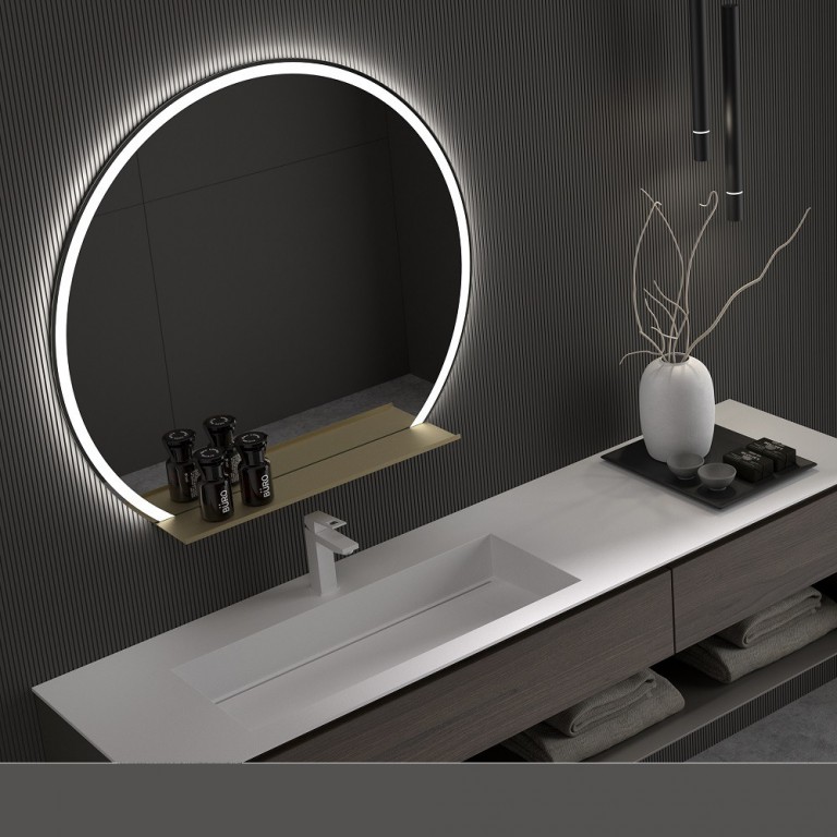 Espejos de baño con luz incorporada para una decoración minimalista y  moderna