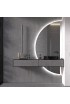 Espejo Retroiluminado Para Baño Media Luna