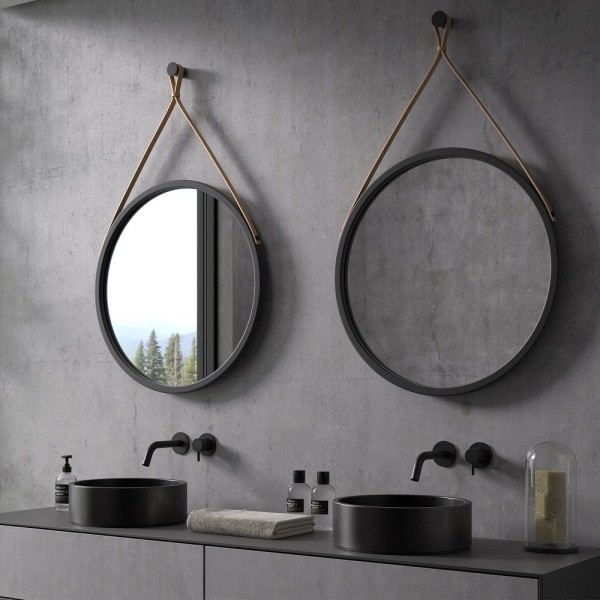 Espejo Redondo Colgante Para Baño