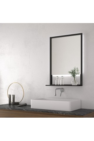 Espejo De Baño Con Estante y Luz Integrada