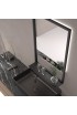 Espejo De Baño Con Estante y Luz Integrada