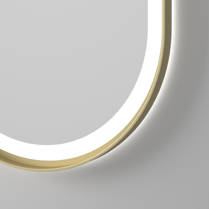 Espejo ovalado con marco color oro envejecido - ILUHOME
