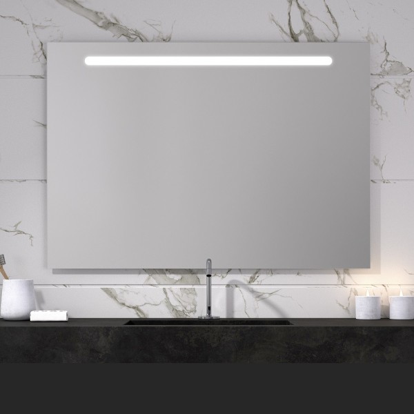 Espejo Rectangular Con Luz Frontal Para Baño