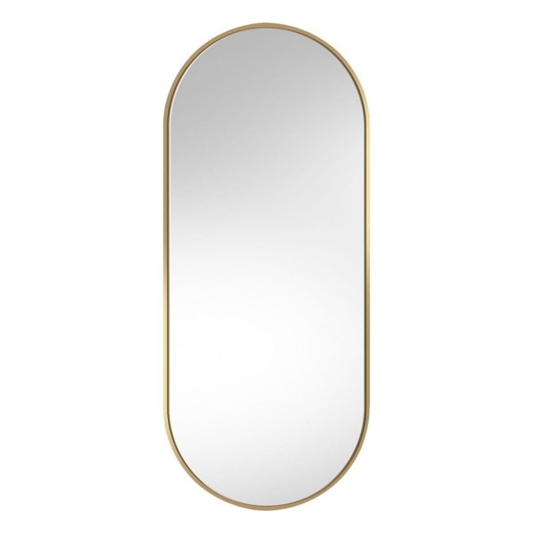 Espejo Ovalado Retroiluminado Ambient Slim Dorado