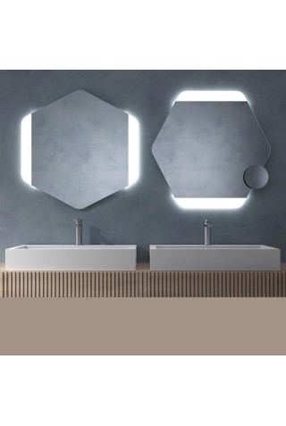 Espejo Hexagonal Para Baño Con Luz Integrada