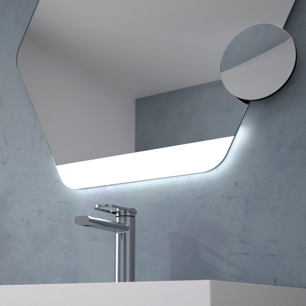 Espejo Hexagonal Para Baño Con Luz Integrada