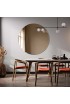 Espejo Redondo Salón Cristal Marrón