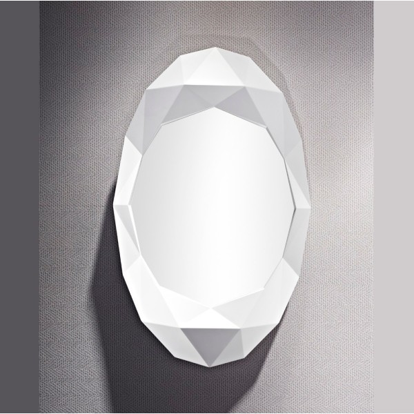 Specchio Ovale Grande Bianco Precious