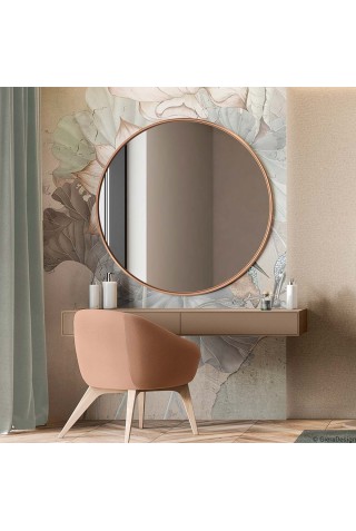 Espejo Redondo Nórdico Scandi Slim Cobre