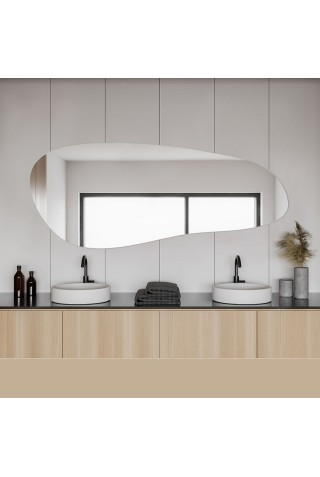 Espejo Asimétrico Para Baño Moderno