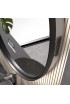 Espejo Redondo Marco Negro Con Led y Bluetooth
