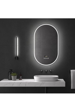 Espejo Bluetooth Ovalado Con LED Integrada