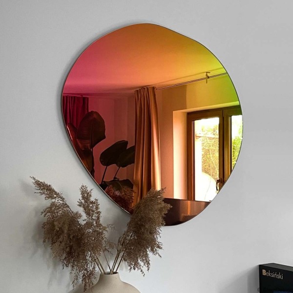 Specchio Di Design Asimmetrico Lapis Rainbow