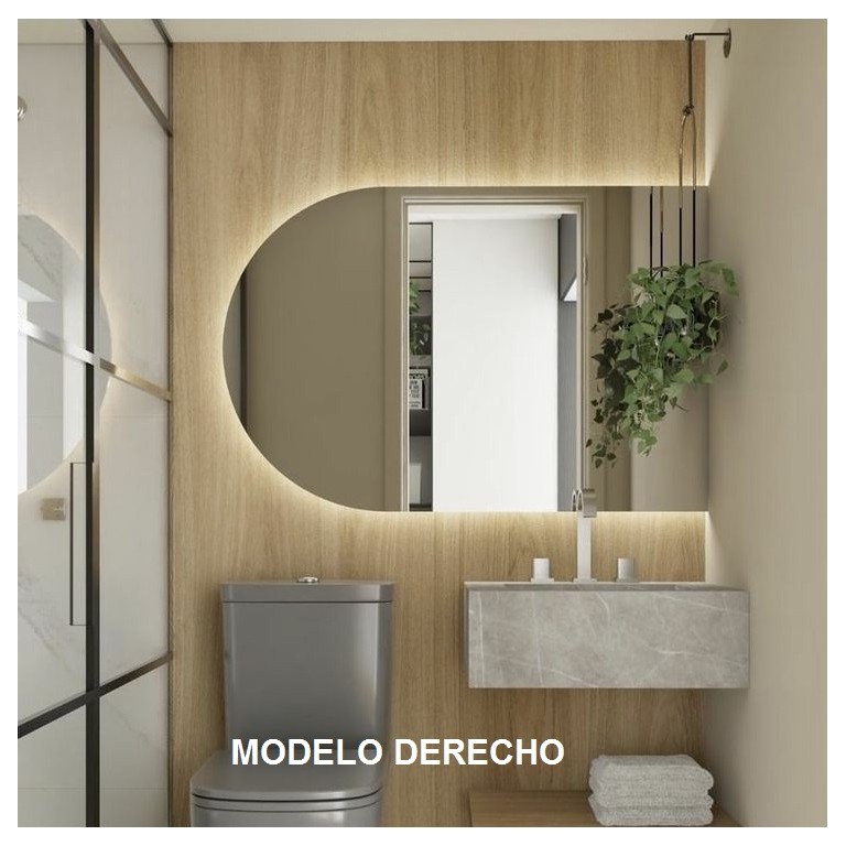 Espejo De Diseño Retroiluminado Para Baño