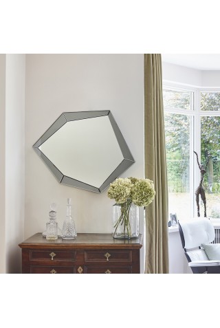 Espejo Recibidor Moderno Polygon Grey