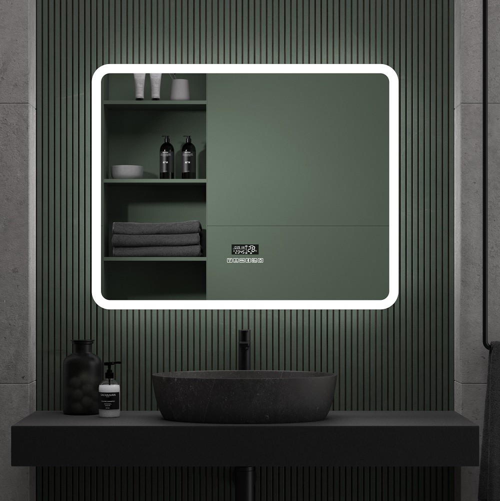 Espejo de baño con luz LED All antivaho , bluetooth, , táctil 80x80 cm