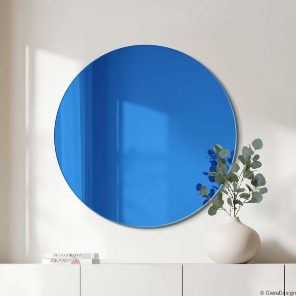 Specchio Rotondo Blu