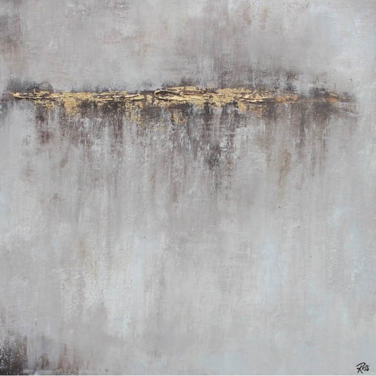 Cuadro Abstracto Moderno Tierras Doradas