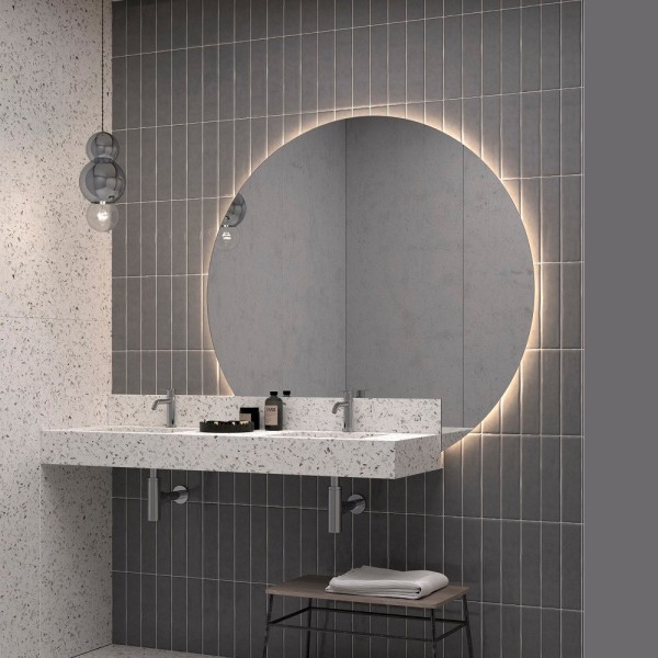 Espejo Semicircular Retroiluminado Para Baño