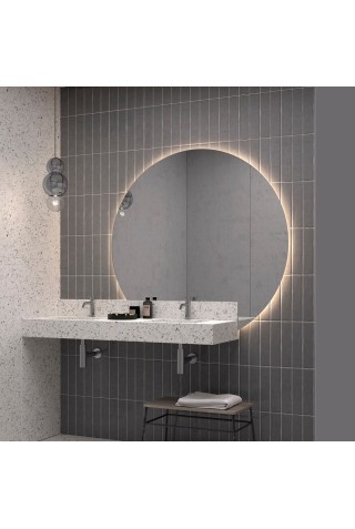 Espejo Semicircular Retroiluminado Para Baño