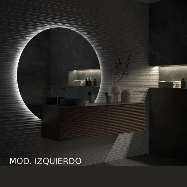 Espejo Semicircular Retroiluminado Para Baño