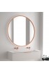 Espejo Redondo Retroiluminado Para Baño Marco Colores