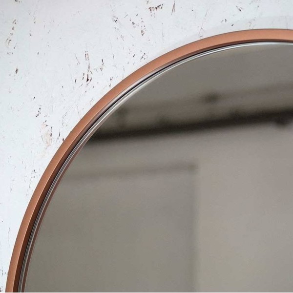 Espejo Retroiluminado Ovalado Baño Marco Cobrizo