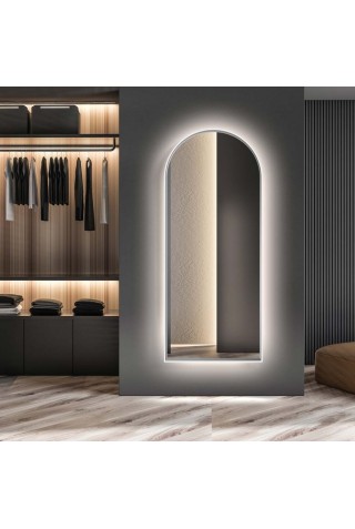 Espejo Vestidor Con Luz LED Marco Blanco