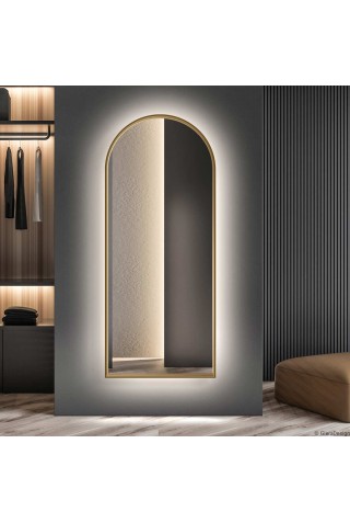 Espejo Vestidor Con Luz Integrada Marco Dorado