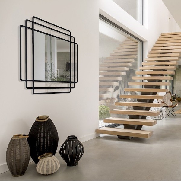 Espejo Decorativo Moderno Contour Black