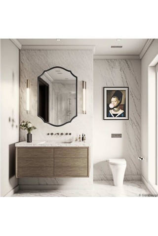 Espejo De Baño Marco Negro Grand Amis