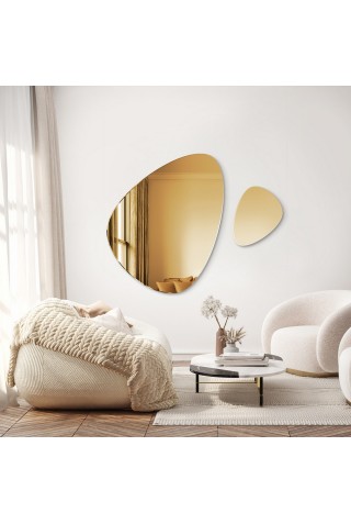 Espejo Asimétrico Original Dorado Para Salón