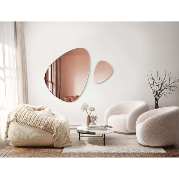 Specchio Originale Soggiorno Color Oro Rosa