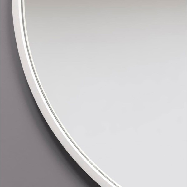 Espejo Ovalado Retroiluminado Marco Blanco