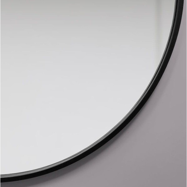 Espejo Baño Ovalado Retroiluminado Marco Negro