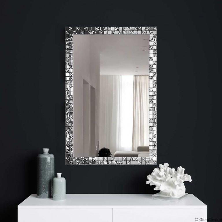 Espejo Decorativo Moderno Plateado Aurea Slim