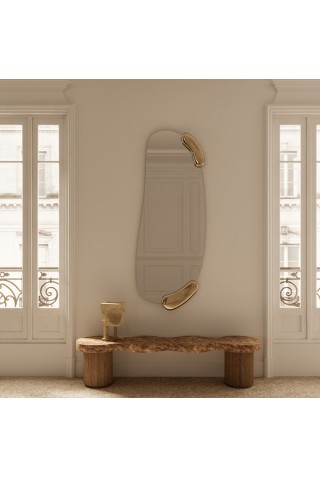 Espejo Irregular Grande Calco Gold Hall