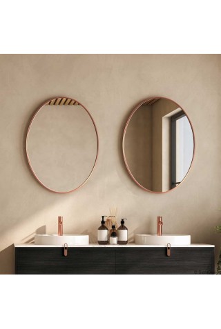 Espejo Ovalado Escandinavo Scandi Slim Cobre