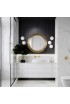 Espejo Redondo Dorado Para Baño Aurora Gold
