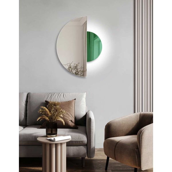 Specchio Di Design Retroilluminato Luna Verde