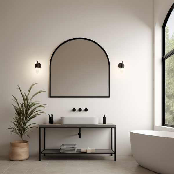 espejo arco para baño