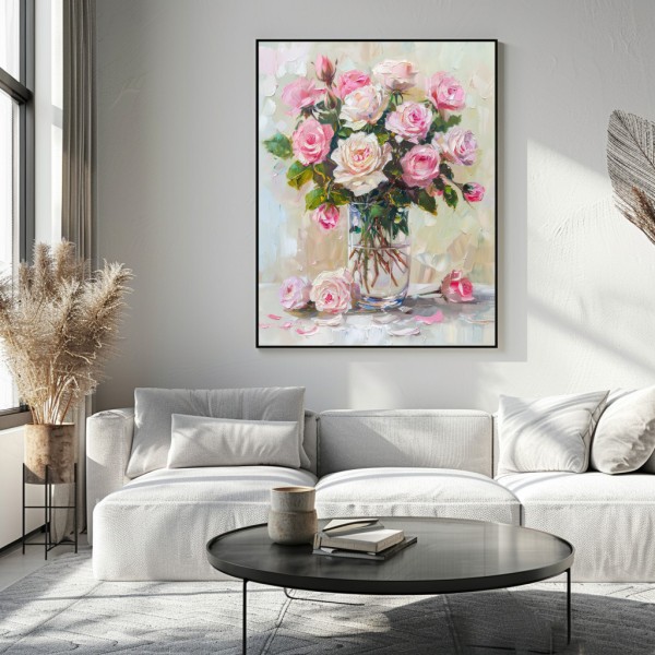 Cuadro Flores Para Salón Roses Rhapsody