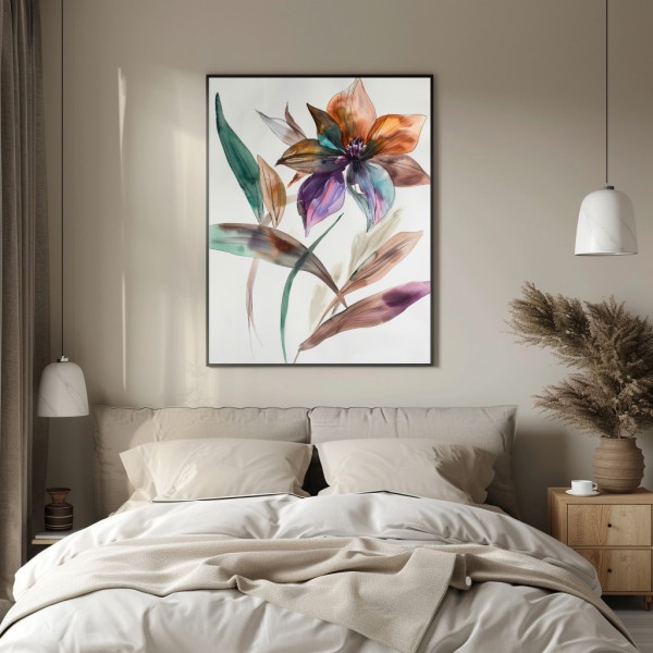 Cuadro Flores Para Dormitorio Petal Elegance
