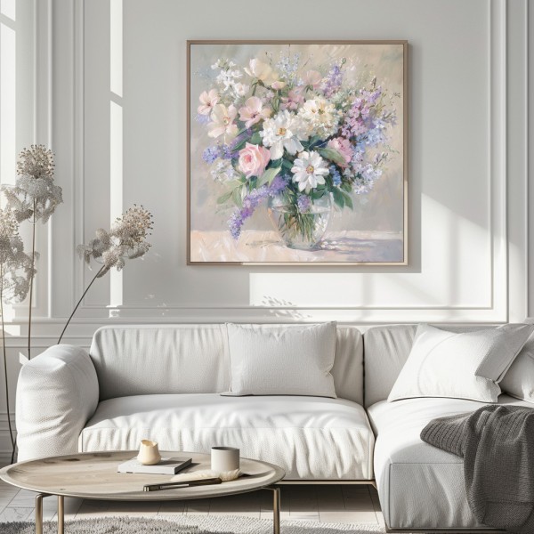 Cuadro Abstracto Flores Vibrant Blooms