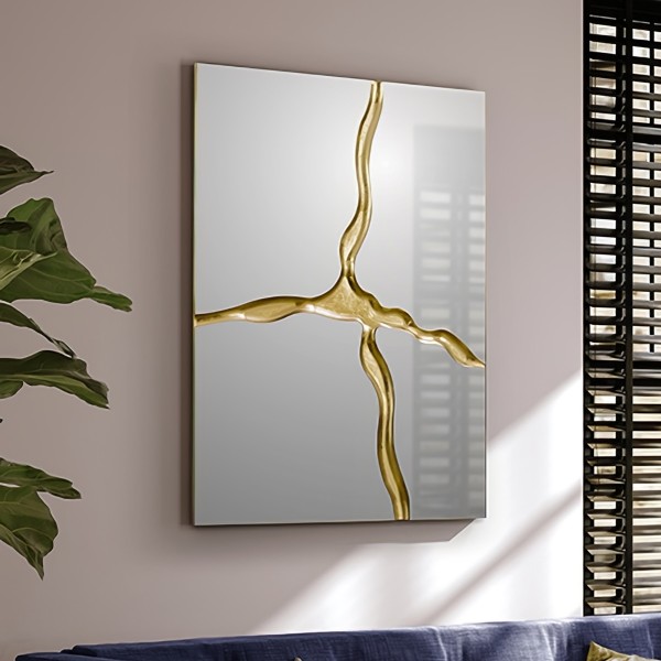 Espejo Salón Dorado Surcos Gold