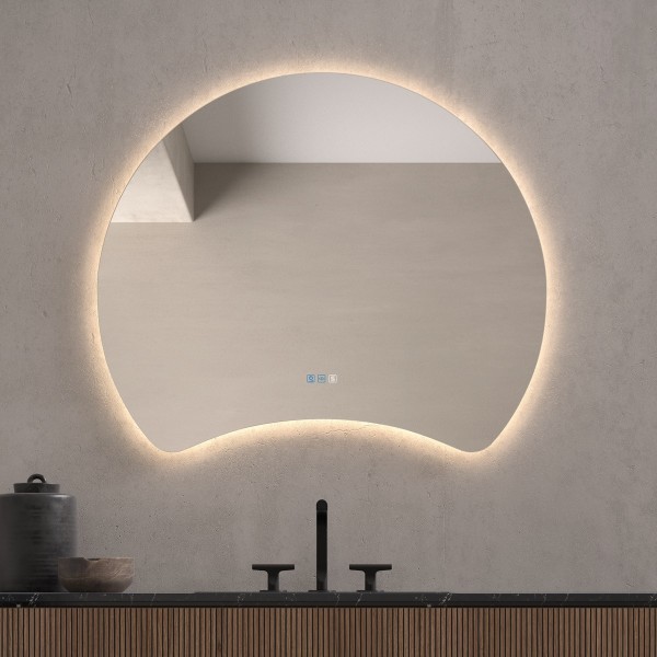 Espejo Retroiluminado Forma Orgánica Para Baño
