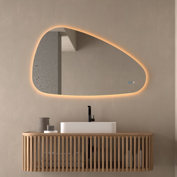 Espejo Asimétrico Retroiluminado Para Baño