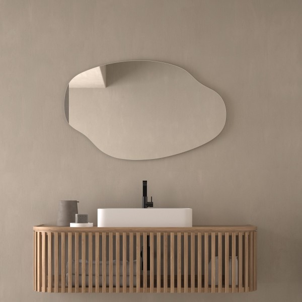 Espejo Asimétrico Sin Luz Para Baño Original