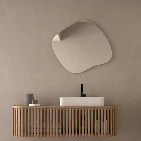 Espejo Asimétrico Sin Luz Para Baño