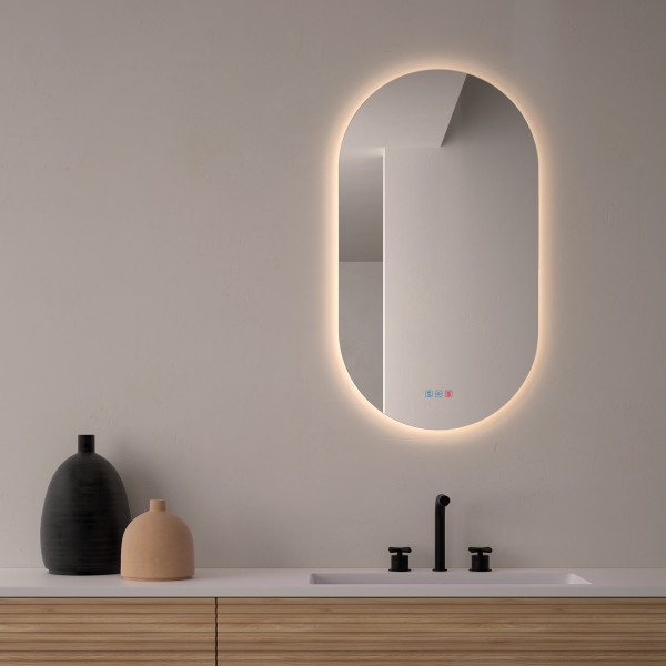 Espejo Ovalado Retroiluminado LED Para Baño